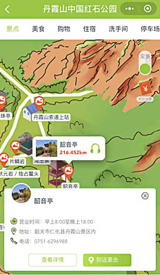 湘潭景区手绘地图智慧导览和语音结合，让景区“活”起来